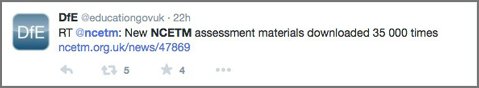NCETM tweet